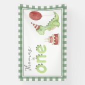 Banderoles Aquarelle Dinosaur 1er anniversaire Bienvenue (Verticale)