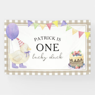 Banderoles Aquarelle DUCKLING 1er anniversaire Bienvenue