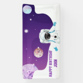 Banderoles Aquarelle Espace Galaxie Astronaut Anniversaire (Verticale)