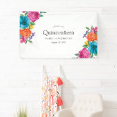 Banderoles Aquarelle Fiesta Quinceañera (En situation)