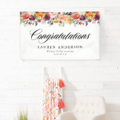 Banderoles Aquarelle Fleurs d'automne Garland Graduation d'au (En situation)