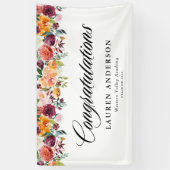 Banderoles Aquarelle Fleurs d'automne Garland Graduation d'au (Vertical)