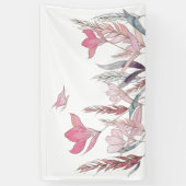 Banderoles Aquarelle Floral – Décoration Élégante pour Événem (Vertical)