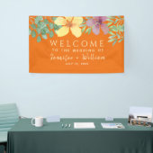 Banderoles Aquarelle Floral Mariage Bienvenue (Salon professionnel)