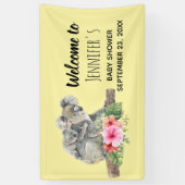 Banderoles Aquarelle Koala Ours Baby shower mignon (Vertical)