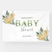 Banderoles Aquarelle Lemons Baby shower botanique (Horizontal)