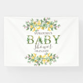 Banderoles Aquarelle Lemons Baby shower de fleurs botaniques (Horizontal)