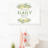 Banderoles Aquarelle Lemons Baby shower de fleurs botaniques (Insitu)