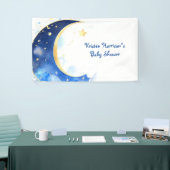 Banderoles Aquarelle Lune céleste et Baby shower des étoiles (Salon professionnel)