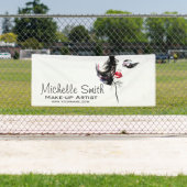 Banderoles Aquarelle maquillage visage marque artiste (En situation)