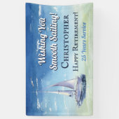 Banderoles Aquarelle nautique Aquarelle retrait (Vertical)