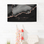 Banderoles aquarelle noire agate (En situation)
