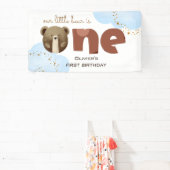 Banderoles Aquarelle notre petit ours est un bébé anniversair (Insitu)