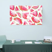 Banderoles Aquarelle pastèque 1 (Salon professionnel)