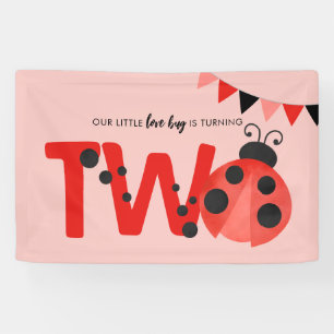 Banderoles Aquarelle petite coccinelle amoureuse Ladybug 2e a