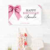 Banderoles Aquarelle Rose Bow Chic Sweet 16 Anniversaire (En situation)
