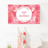 Banderoles Aquarelle rose Confetti Abstraite moderne (En situation)
