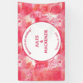 Banderoles Aquarelle rose Confetti Abstraite moderne (Vertical)