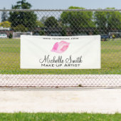 Banderoles Aquarelle rose lèvres maquillage marque (En situation)