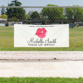 Banderoles Aquarelle rose lèvres maquillage marque (En situation)