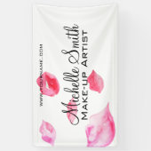 Banderoles Aquarelle rose lèvres maquillage marque (Vertical)