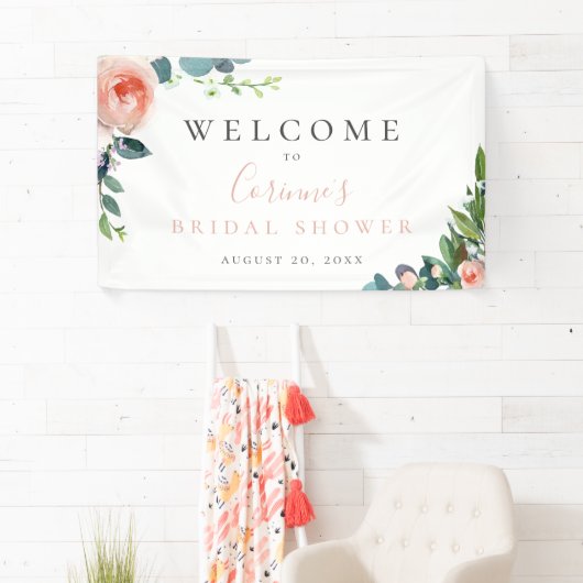 Banderoles Aquarelle rose pâle (En situation)