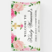 Banderoles Aquarelle Roses Roses Roses Roses Rose Première Co (Vertical)