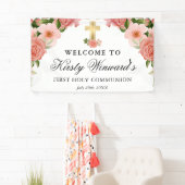 Banderoles Aquarelle Roses Roses Roses Roses Rose Première Co (En situation)