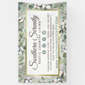 Banderoles Aquarelle rustique du Sud Coton et Botanique (Vertical)