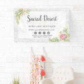 Banderoles Aquarelle rustique Succulent Désert Cactus Boho (En situation)