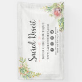 Banderoles Aquarelle rustique Succulent Désert Cactus Boho (Vertical)