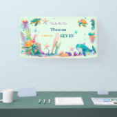 Banderoles Aquarelle sous l'anniversaire de enfant marin (Salon professionnel)