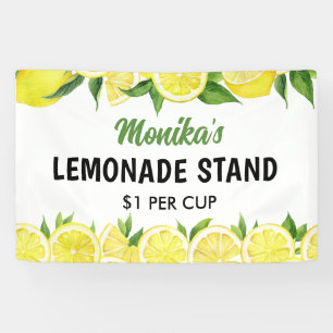 Banderoles Aquarelle Stand de citronnade personnalisé