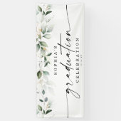 Banderoles Aquarelle Verdure fête de graduation Bienvenue (Vertical)