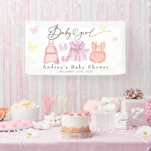 Banderoles Aquarelle Vêtements bébé | C'Est Un Baby shower Fi (Fête)