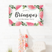 Banderoles Aquarelle Watermelon Bienvenue (En situation)