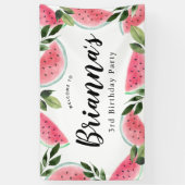 Banderoles Aquarelle Watermelon Bienvenue (Vertical)