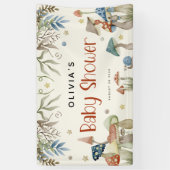 Banderoles Aquarelle Whimsical Baby shower de champignon (Vertical)