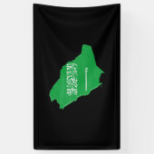 Banderoles Arabie saoudite flag and map (Vertical)