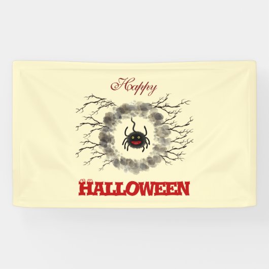 Banderoles Araignée d'Halloween (Horizontal)