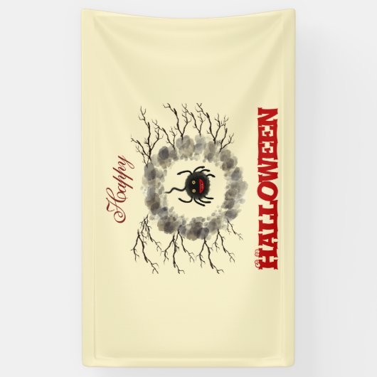 Banderoles Araignée d'Halloween (Vertical)