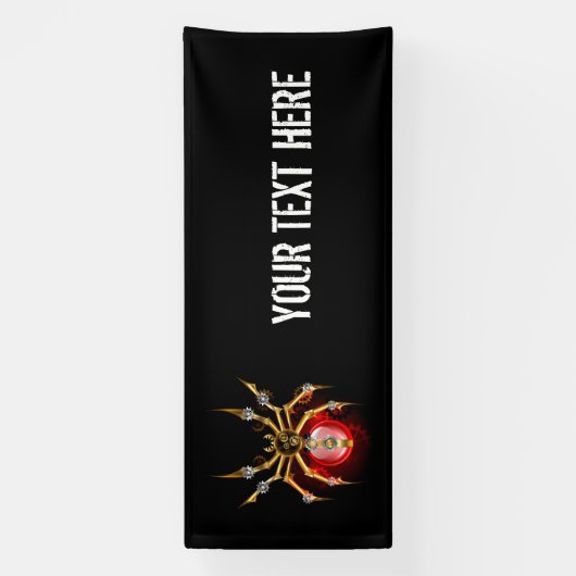 Banderoles Araignée en vapeur noire (Verticale)