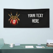 Banderoles Araignée en vapeur noire (Salon professionnel)