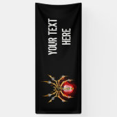 Banderoles Araignée en vapeur noire (Vertical)