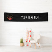 Banderoles Araignée en vapeur noire (En situation)