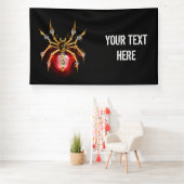 Banderoles Araignée en vapeur noire (Insitu)