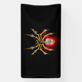 Banderoles Araignée en vapeur noire (Verticale)