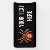 Banderoles Araignée en vapeur noire (Verticale)