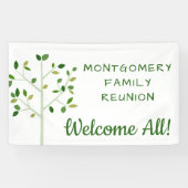 Banderoles Arborescence familiale réutilisable personnalisée (Horizontal)