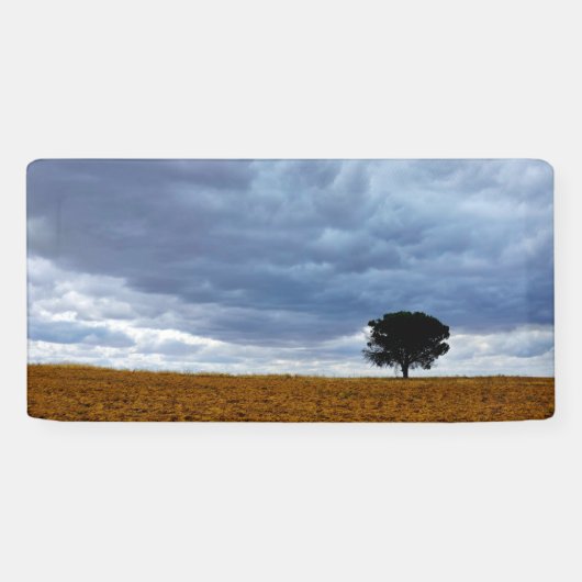 Banderoles Arbre dans un champ vide (Horizontal)